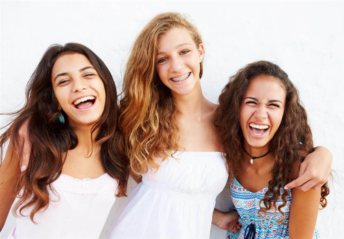 Young women smiling